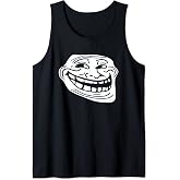 Troll Face Meme Funny Cool Meme Troll Face Tank Top black
