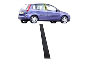 SOLARIS Rear RH Door Pillar Moulding Trim 5 Doors Fit Ford Fiesta MK5 2001 to 2008 Black Thermoplastic Painted Plastic