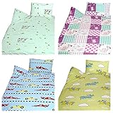 Feinbiber Kinderbettwäsche Baumwolle 100×135+40x60cm Kühe - 2