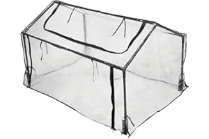 ECI PVC Gewächshaus 120x80x60 cm Paletten Foliengewächshaus Treibhaus Anzucht - Metallgestell, Rolltür, Grün