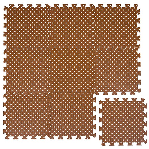 Preisvergleich Produktbild LittleTom Baby Puzzlematte Ab Null Kinder Spielmatte Krabbelmatte Punkte Braun