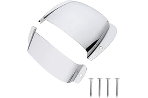 OTOTEC Silver Guitar Bridge & Pickup Plate Protective Cover Set with Screw Fittings Fit for PB Bass Chrome Plated