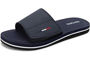 Ripord Herren Sandalen Verstellbare Latexsohle Pantoletten Badeschlappen Bequeme Anti-Rutsch-Pantoletten Sommer