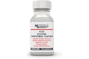 MG Chemicals Konforme Beschichtung - Silikon mit UV-Anzeige, UL 94V-0 (Aktenzeichen E203094), 55 ml Glasflasche mit Bürsten, 422C-55ML