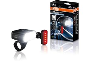 OSRAM LEDSBIKE EXPLORER X 500 SET, uppladdningsbart cykelljusset - fram och bak, terräng, tre ljusnivåer och blinkande ljus