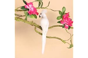 CYMWER Pappagallo artificiale in schiuma creativa, ornamento colorato for pappagalli da giardino, ornamento for la casa modello di uccello imitazione, pappagalli finti realistici for la decorazione della