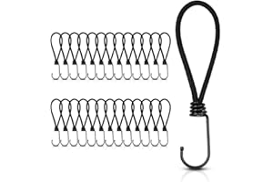 HAYATEC 25x Expanderhaken Spanngummi mit Haken 18 cm Planenspanner mit Spiralhaken -geeignet als Expanderhalter Gummispanner Spannhaken Expanderschlingen Zeltgummis Befestigung für Planen Netze Banner