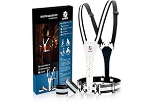 LUMEFIT Warnweste Reflektorweste Sicherheitsweste Reflektierende gelbe Laufwesten mit Armbändern High-Vis für die Sicherheit von Kindern Frauen Männern 8 helle LEDs Tag und Nacht Motorrad Radfahren