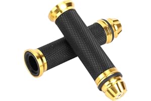 ‎FYDUN Fydun Motorcycle Handlebar Grips 22 mm 1 Pair Motorcycle CNC Aluminium Non-Slip Rubber Grips for 7/8 Inch Handlebar Bicycle