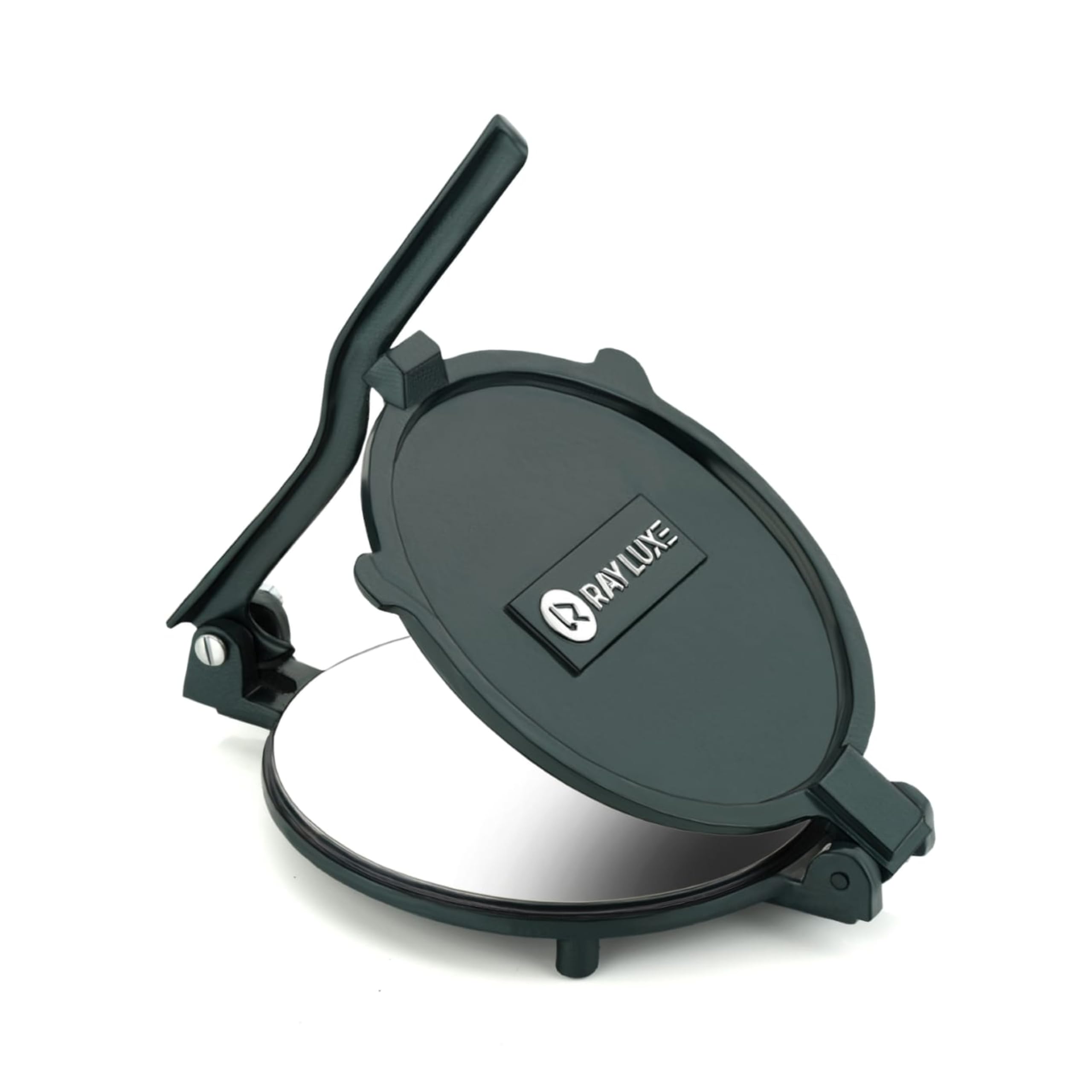 RayLuxe -7.5inch Roti Maker Press-Heavy Duty Cast Iron with Stainless Steel Plates - Manual Chapati Presser,Puri Maker Press 