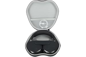 BAOMAEYEA Etui podróżne na Airpods Max, torba do przenoszenia, do przechowywania słuchawek Airpods Max, modne pudełko z PU (szare)
