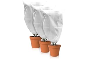 HW CASA 3 Pezzi Tessuto Non Tessuto per Piante,100×160 CM,Telo Antigelo per Piante Applicabile alle Piante da Esterno,Protezione da Gelo,Vento e Insetti,Copri Piante Inverno Traspiranti,Bianco