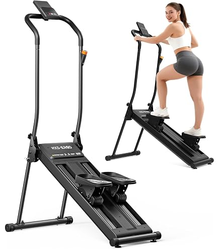 CEIEVER - Stepper Vertical Pliable Pour Maison - Machine Cardio Avec écran LCD - Support 150 Kg - Pour Hommes Et Femmes