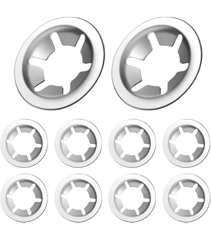 QUARKZMAN 200 Stück Innenzahn-Sternscheiben M2 | 65Mn Federstahl | Außen-Ø 6 Mm | Dicke 2 Mm | Schnellverriegelung Für Achsen & Lager