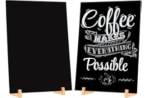 LELADY JEWELRY LELADY Lavagna da Tavolo A3, 2 Pezzi Lavagna Piccola, Lavagnette Cancellabili Neri, Lavagna con Base in Legno, Piccola Lavagna, Lavagnette con Supporto per Messaggi