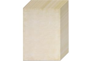 ERSHIPING 70 Blatt Vintage Briefpapier Vintage Papier, Altes Papier DIN A4, Urkundenpapier A4 Bedruckbar, Ähnlich wie Pergamentpapier zum Bedrucken, für Einladungen Briefe Bastelpapier(Hellgelb)