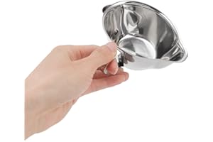 YUECOOM Soupe de séparateur d'huile d'acier inoxydable 304, cuillère de écumoire de séparateur de graisse de sauce de sauce de louche, séparateur de passoire de graisse Cuillère de filtre d'huile de pot chaud