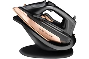 EDHA Dampfbügeleisen, Bügeleisen Dampfbügeleisen für Kleidung mit Keramiksohle, 2600W Dampfbügeleisen mit Variabler Dampffunktion, Selbstreinigungs- & Sprühwasserfunktion, Antikalk, Tropfstopp