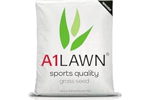 A1LAWN A1 Lawn AM 24 Premiership Pro Sports Quality Grass Seed, 5kg (140m2)– Fresh and Fast Growing, Pet & Child Friendly – Patch Repair, Over Seeding, New Lawns & Thickening – DEFRA Approved Lawn Seed