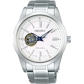 Seiko Selection Erkek Mekanik A&ccedil;ık Kalp Modeli, Kadran: Beyaz/Kasa: G&uuml;m&uuml;ş, Mekanik Otomatik Saat (El Sarımı) A&ccedil;ık Kalp