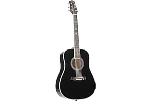 Westerngitarre Red Hill D-1 BK, Dreadnought, Linde Decke, X-Bracing, Mahagoni Hals, Composite Griffbrett, Graph Tech NuBone Sattel, 650mm Mensur, Chrom Hardware, Schwarz Finish