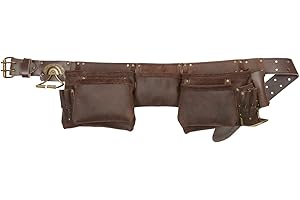 CUSTOM LEATHERCRAFT Kuny's 19427 Oil Leather Construction Apron 12 Pocket