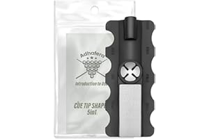 Adhafera Cue Tip Shaper, 5 in 1 Snooker Tip Shaper for Effective and Rapid Repair Cue Tip