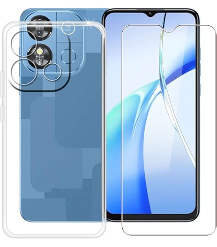 Coque Transparente + Verre Trempé Pour Oukitel C65/C65 Pro – 2 Protections écran Incluses – Silicone TPU Souple