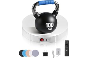 NASTOPEE Drehteller Elektrisch, Wiederaufladbarer Drehscheibe Elektrisch mit 100KG Last 30CM Elektrischer Drehteller 5 Hintergrund für Präsentation von Uhren Produktanzeige Fotografie Video