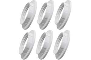 Generic 6 Pcs Lampshade Reducer Ring E14 Lamp Shade Adapter Rings, White Lampshade Fittings for Table Lamps, Ceiling Lights, Bayonet Headlamps, EV-PJB-CJY10039D03
