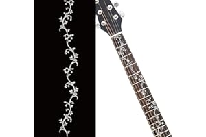 PLIGREAT Griffbrettaufkleber Für Gitarrenhals, Baum Des Lebens Inlay Aufkleber, DIY Gitarrenaufkleber Abziehbilder Für Musikgitarre Bass Akustikgitarre E Gitarre, Silberdünn