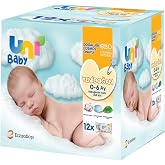 Uni Baby Newborn 480 Leaf Wet Wipes White (12 x 40 Pieces)