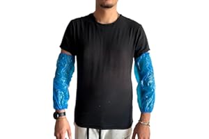 AQASKIN Fundas desechables de CPE, cierre elástico en ambos lados para un uso óptimo. 100-2000 Units Azul (100)