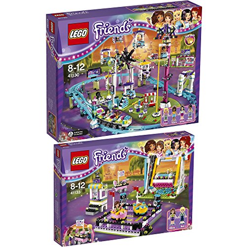 Preisvergleich Produktbild Lego Friends Freizeitpark 2er Set 41130 41133 Großer Freitzeitpark + Autoscooter - sofort lieferbar!