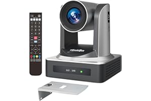 zowietek NDI PTZ Kamera (Native NDI 6 zertifiziert), AI Auto Tracking 1080P60 PoE, 20X optischer Zoom, 3G-SDI HDMI USB 3.0 LAN, Live-Streaming für Kirchentreffen, Bildung, Sport, Krankenhaus, Hochzeit