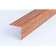 Wood Effect Plastic PVC Corner 1M Angle Trim Wall Corner Guard Edge Protector TMW Profiles (10mm x 10mm x 1M, Greek Walnut)