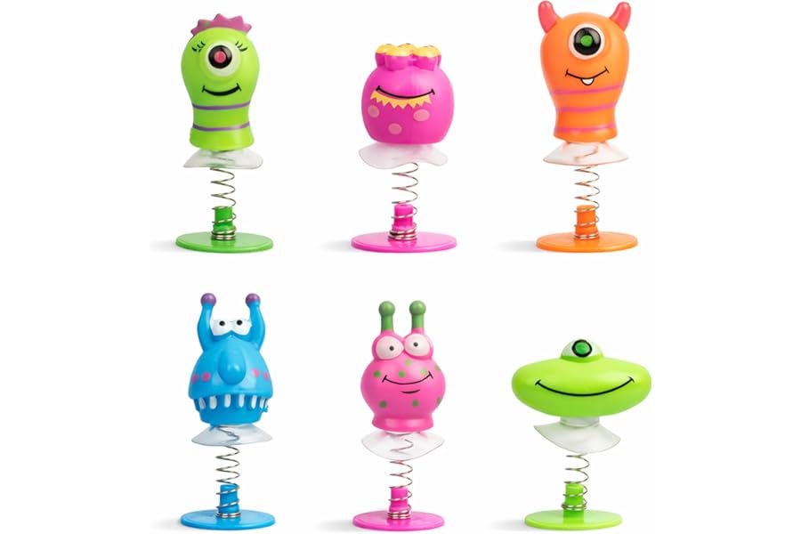 D.A.Y. Republic 6x Monster Jump Ups, Bright Illuminous Collectable Fun-Sized Pop-Up Toys, Great for Party Bags, Favours and as Desk Toys