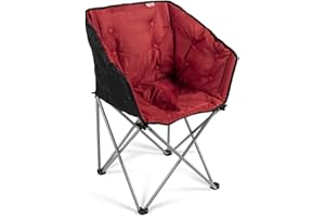 Kampa Ember Red Tub Chair Durable Foldable Camping Chair - Sleek and Compact Design for Outdoor Adventures - Essential Camping Accessories - Perfect for Camping Chairs Collection