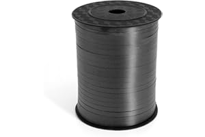 CC wonderland zone Ruban Bolduc Noir(457m x 5mm) Ruban Ballon pour Artisanat et Emballage Cadeau