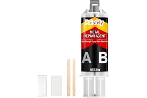 PAISTELY AB Metallkleber, Hochfester 2 Komponenten kleber (40g*2), Metallkleber Extra Stark, Flüssigmetall für Stahl, Metall, Gusseisen