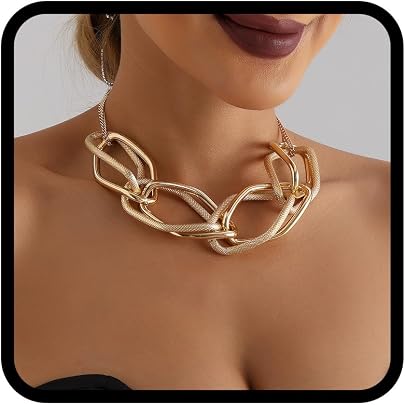 Collana Choker Gotica Rock In Pelle PU Con Cerchi E Catena: Gioiello Unisex Per Donna E Uomo, Accessorio Punk Per Feste