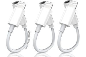 VIKEVO [Apple MFi Zertifiziert] 3-Pack Kopfhörer Adapter für iPhone, Lightning auf 3.5 mm Kopfhörer Jack Adapter für iPhone Konverter Dongle Audio Kabel kompatibel mit iPhone 15 15 Pro 14 13 12 11 X XS 8 7