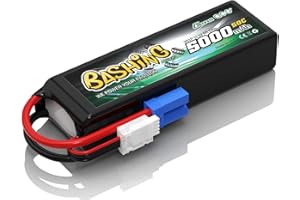 Gens ace 3S Lipo Batterie 11,1V 5000mAh 50C 3S Bashing Batterie avec connecteur EC5 pour la Plupart des Voitures RC à l'échelle 1/8, 1/10