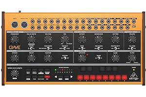 Behringer CRAVE Analog Semi-Modular Synthesizer mit 3340 VCO, Klassischem Ladder Filter, 32-Step Sequencer und 16-Stimm Poly Chain