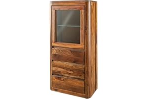 ‎MASSIVMOEBEL24.DE Massivmoebel24.de Vitrine Sheesham 70x40x145 walnuss gewachst Toronto #208