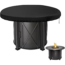 Funda Protectora Para Placa De Fuego O Barbacoa - 100 Cm Diámetro - Impermeable Y Resistente A Los UV - Tela Oxford 420D Negra