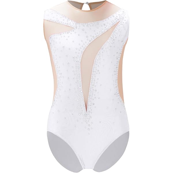 Body Da Danza YEAHDOR Donna Con Strass - Per Balletto, Jazz E Pattinaggio - Foto 11