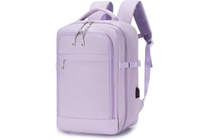 SPAHER Torba kabinowa dla linii Ryanair, 40 x 20 x 25 cm, bagaż podręczny, plecak na laptopa 15,6 cala, zatwierdzony, podróżny, torba na laptopa, torba na ramię, torba lotnicza, USB, 20 l, Fioletowy