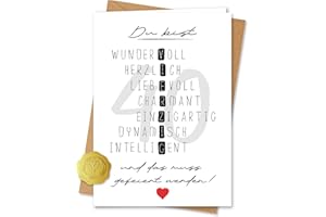 Vielucks Besondere Geburtstagskarte 40 Jahre Mann Frau Inkl. Umschlag und Aufkleber, Lustig Geburtstag Geschenk für 40 Geburtstag Frauen Männer, Rätselkarte 40. Geburtstag Mann Frau (40 Jahre)