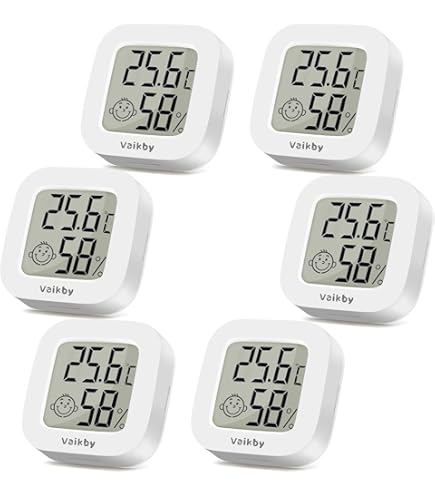 Digitales Hygrometer Mit Thermometer - 6 Stück Set Für Innenräume & Gewächshäuser